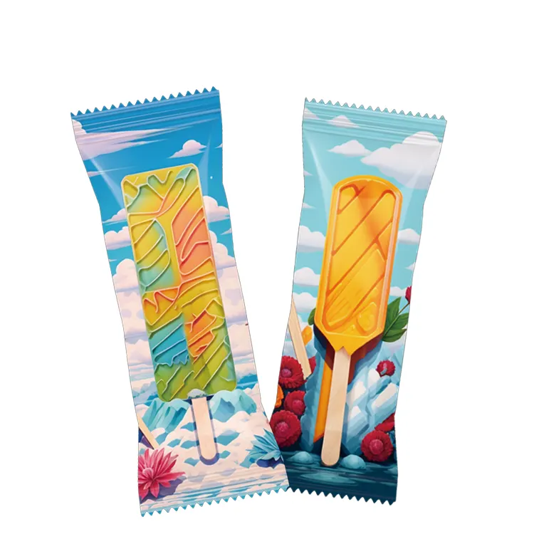 Heat sealing food packaging bags 100g 250g eco friendly ice cream bag plastic popsicle bag