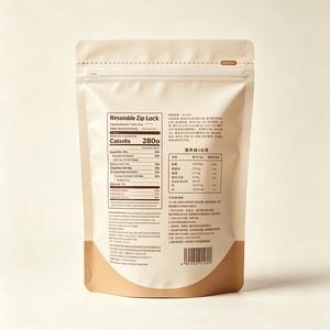 Custom Logo Stand up <b>Bags</b> With Clear Window Resealable <b>Zip</b> Lock Moisture Proof Bakery Bread Cookie Nut Food Packaging <b>Bag</b> - Product Image 2