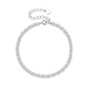 Hot Selling Fashion Dazzling Jewelry 14k Gold Filled Princess Cut 3mm Cubic Zirconia Tennis <b>Bracelet</b> for Women - Product Image 3