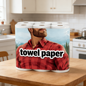 Échantillon Gratuit – Rouleau d'Essuie-Tout de Cuisine Jetable Écologique en Pâte de Bois Vierge Gaufrée pour la Maison - Product Image 1