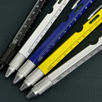 Stylo à bille multifonctionnel en métal Seapen, nouveau, personnalisable avec logo, 9-en-1, avec lumière LED, stylo de dessin technique avec fonction de niveau