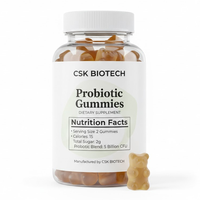 Complément alimentaire en gommes probiotiques pour soutenir la santé digestive, marque privée pour adultes, fabricant OEM ODM, sans OGM, sans gluten