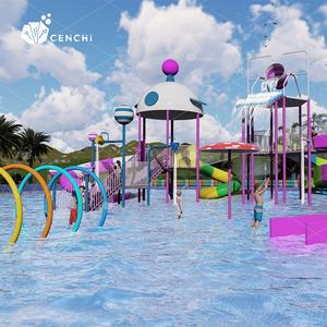 Tapis anti-éclaboussures extérieur Cenchi équipement de jeu aquatique pour enfants parc aquatique commercial aire de jeux anti-éclaboussures parc aquatique personnalisé - Product Image 3