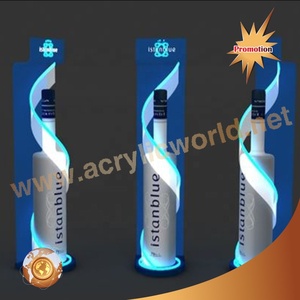Présentoir à vin personnalisé pour point de vente avec éclairage LED, vitrine en acrylique pour bouteilles, pour comptoir de vente au détail - Product Image 2