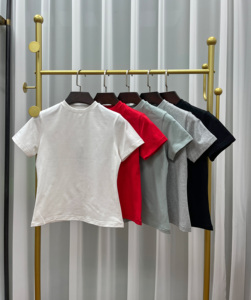 T-shirt attillata da <span class=keywords><strong>donna</strong></span> in cotone cinque colori stile YUNCHI Kim - Product Image 3