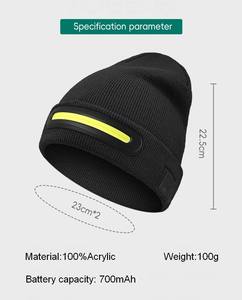 Lampe frontale LED pour l'extérieur, bonnet avec lumière intégrée, cadeau pour <span class=keywords><strong>homme</strong></span>, idées <span class=keywords><strong>de</strong></span> cadeaux pour les petits cadeaux <span class=keywords><strong>de</strong></span> Noël - Product Image 5