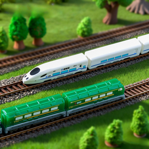 Creative New Realistic <strong>Small</strong> Train Cute DIY Scene Decoration Desktop Car Miniature Resin <strong>Small</strong> <strong>Ornament</strong> - Product Image 1