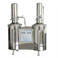 Distillateur d'eau à double distillation en acier inoxydable 304, conception à double chambre, tube de condenseur sans soudure, chauffe-eau à immersion en cuivre
