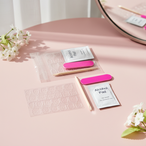 Kit professionnel portable d'outils pour ongles : autocollants en gelée, bâtonnets en bois, lingettes alcoolisées, lime à ongles, kits d'ongles, faux ongles - Product Image 1