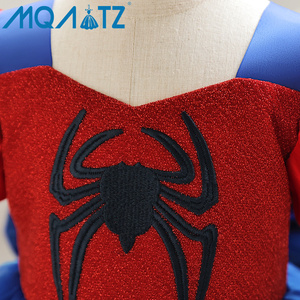 MQATZ Nuevo Vestido de Malla con Parches de Telaraña Negra para Niñas, Vestido de Princesa con Mangas Abullonadas, Disfraz de Cosplay para Actuaciones - Product Image 6