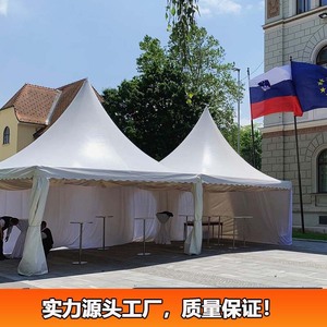 Carpa de Techo Puntiagudo para Exteriores, Estilo Europeo, para Fotografía de Bodas, Carpa Blanca para Exposiciones, Eventos, Publicidad, Ferias de Autos, de Aluminio - Product Image 4
