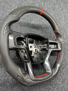 Volante Deportivo Personalizado de Fibra de Carbono y Cuero para M3 M5 X3 Serie 3 M6 5 X4 123456 Serie 6 - Product Image 3