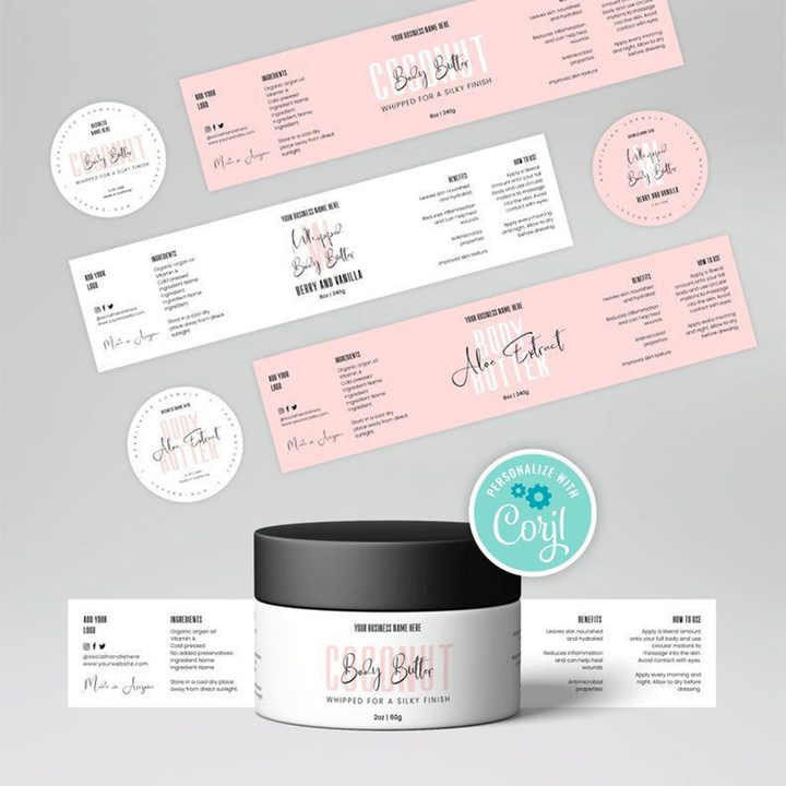 Custom Printed Cosmetic Logo Sticker Waterproof Self Adhesive Vinyl ...