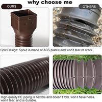 Extensions flexibles pour gouttières et descentes de pluie, prolongateur de gouttière, connecteur de gouttière, drainage des eaux pluviales