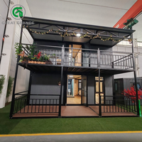 Villa de luxe à deux étages de 20 pieds, maison pliable prête à l'emploi, constructeur modulaire australien, maison conteneur extensible de luxe à double étage