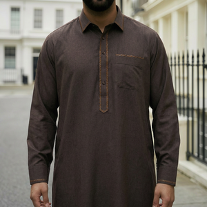 ثوب رجالي إسلامي الأكثر مبيعًا في السعودية وقطر بتصميم كلاسيكي تقليدي متوفر بألوان ومقاسات متنوعة مناسب لعيد الفطر - Product Image 2