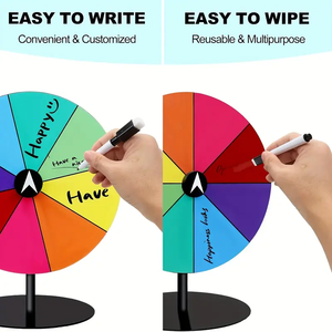 Giradischi da gioco in acrilico cancellano ruota girevole per feste novità compleanno matrimonio natale capodanno laurea giochi di carnevale - Product Image 3