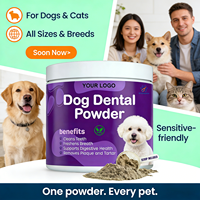 Poudre dentaire naturelle OEM/ODM pour chiens et chats - Probiotiques pour l'équilibre de la flore buccale, Zinc contre la mauvaise haleine, Saveur menthe poivrée