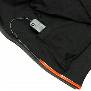 Custom LED <b>Zip</b>-<b>Up</b> <b>Hoodie</b> 100% Cotton Unisex Youth Autumn Embroidered Plain Dyed <b>Black</b> - Product Image 4