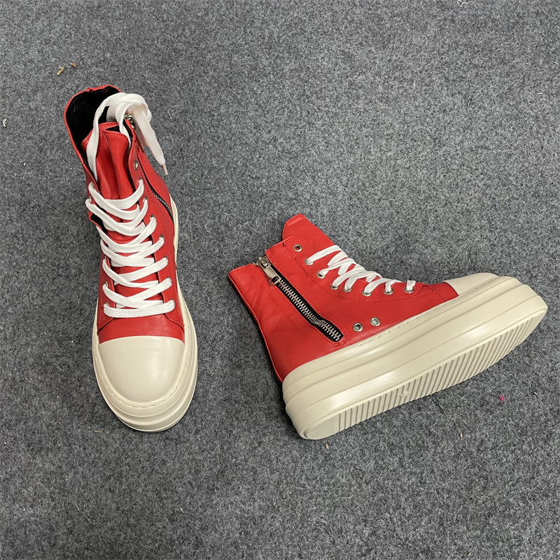 Casual Canvas Shoes Luxury Trainers Ankle Lace Up Women Sneaker Zip  Hip Hop Streetwear Flat Chunky Sneaker Shoes