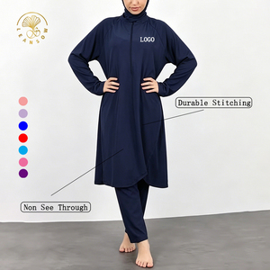 Burkini pour femme musulmane, vêtement traditionnel, robe musulmane, <span class=keywords><strong>maillot</strong></span> de bain modeste à manches longues, robe pour femme musulmane - Product Image 1