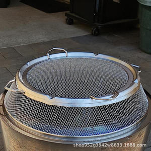 Kzhhz Écran anti-étincelles en acier inoxydable pour foyer sans fumée, couvercle de poêle extérieur pour brasero à bois, accessoire argenté - Product Image 4