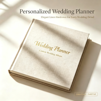Journal personnalisé en tissu rigide 2027 avec logo sur mesure A3/A4/A5 – Agenda quotidien et de mariage avec coffret