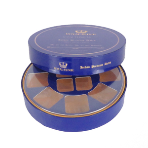 Boîte à gâteau ronde personnalisée de luxe avec feuille d'or pour Dubaï, emballage de chocolat Kunafa, boîtes à chocolat de luxe pour la nourriture de Dubaï, vente en gros - Product Image 2