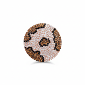 Round Shape Leopard Modern Shape <b>Ring</b> Turkish Wholesale Handcrafted 925 Sterling Silver Jewelry - Product Image 2