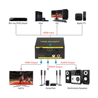 A HDMI Audio HDMI óptico SPDIF convertidor de sonido envolvente 5,1 amplifilier kit para sistema de cine en casa