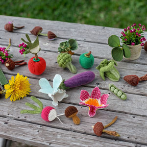 Funghi Shiitake verdi verdure Funghi decorativi fatti a mano uncinetto fiori e piante - Product Image 6