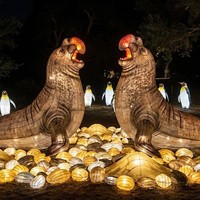Decoración de Faroles con Forma de Grandes Animales Marinos para Parques de Diversiones, Navidad, Uso Interior/Exterior, Espectáculo de Luces para Parques Temáticos