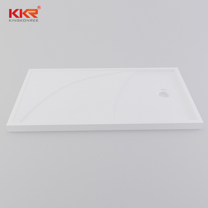 KKR usine vente en gros hôtel moderne de luxe blanc antidérapant Base de salle de bain plateau de <span class=keywords><strong>douche</strong></span> <span class=keywords><strong>à</strong></span> Surface solide - Product Image 2