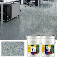 Revêtement de sol en époxy liquide auto-nivelant antidérapant, sable coloré, quartz, époxy, peinture pour sols industriels