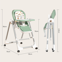 Chaise haute pour bébé multifonctionnelle 2 en 1, chaise haute pliable, portable, table pour bébé, siège pour bébé, chaise berçante pour bébé
