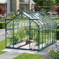 Kits de serres modernes en métal pour la maison, le jardin et l'extérieur, pour les jardins de villas, avec construction en alliage d'aluminium + acier