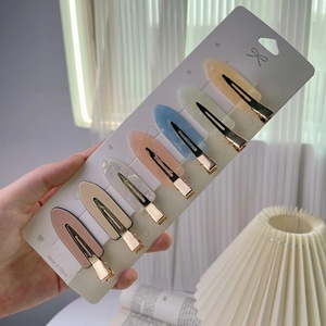 Barrettes à cheveux QianJin sans plis, colorées, <span class=keywords><strong>plates</strong></span>, en forme de bec de canard, pour le maquillage, en acétate recyclable, sans pliage - Product Image 6