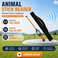 Escáner de Animales Portátil FDXB HDX de 134.2KHz, Lector Universal de Largo Alcance, Lector de Chips para Animales, Lector de Etiquetas RFID para Ganado