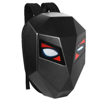 Tas Ransel Pengantar Sepeda Motor Dilengkapi Layar LED Full HD 1080P yang Dapat Diprogram, Tahan Air IP65, Cangkang Keras, HDR 1000:1, Wifi