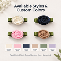 Petite Rosette en Tissu Faite Main pour Ornement de Robe, Décoration de Chaussettes, Pince à Cheveux, Décoration de Chaussures, Emballage Cadeau, Couleur Personnalisée