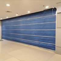 Portes de garage modernes enroulables coupe-feu en fibre de verre à double rail et double rideau sur mesure pour atelier et sous-sol