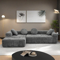 Ensemble de canapés modulaires compressés en forme de L, style moderne et simple, pour salon, avec accoudoirs et dossier