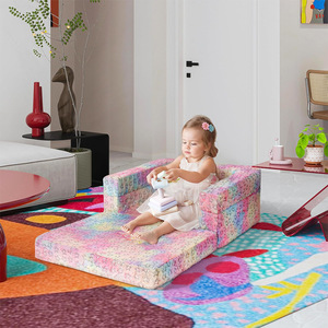 Giving Tree <b>Kids</b> <b>Sofa</b> Foldable Rainbow Star Pattern Soft Cushion Chair For Children Age 3 And Above - Product Image 4