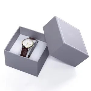 Venta al por mayor de reloj inteligente de lujo con logotipo personalizado de almacenamiento de exhibición de cartón cajas de papel reloj de regalo caja de embalaje
