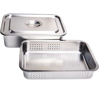 Plateau carré multifonction en acier inoxydable 70x50cm (plateau de buffet d'hôtel, moule à gâteau et base pour litière de chat)