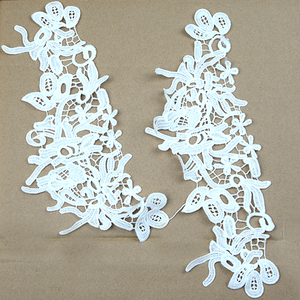 Vendita in fabbrica Guipure cotone fiore Applique <span class=keywords><strong>abito</strong></span> motivo di <span class=keywords><strong>pizzo</strong></span> disegni per il commercio all'ingrosso ricamo personalizzato del colletto di <span class=keywords><strong>pizzo</strong></span> - Product Image 4