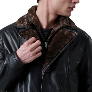Vente directe usine Prix de gros Manteaux en cuir véritable pour hommes Ajustables Imperméables Respirants Double boutonnage Nouvelle Arrivée - Product Image 5