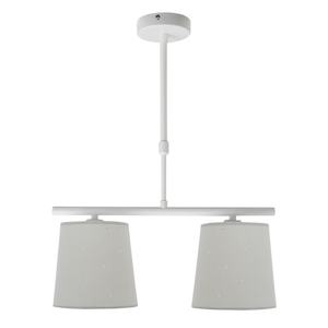 Lampada da tavolo 2xE14 grigia, dimensioni 39x16 cm, ideale per decorazione e ambientazione in case e uffici. - Product Image 1