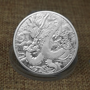 Medaglia di moneta commemorativa placcata in oro anno cinese del <span class=keywords><strong>drago</strong></span> - Product Image 4