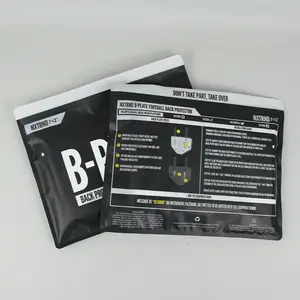 En forma de plástico reutilizable acolchado sello de cremallera 3,5g Mylar satén productos promocionales bolsas negro con cremallera para el cabello